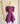 Vestido Corto Negro Brocado Magenta