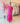 Vestido Largo Encaje Fucsia