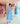 Vestido Encaje Manga Olan Baby Blue